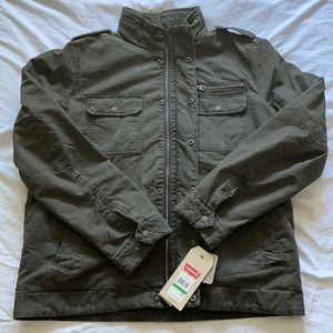 Brand new Levi's green military jacket (L)